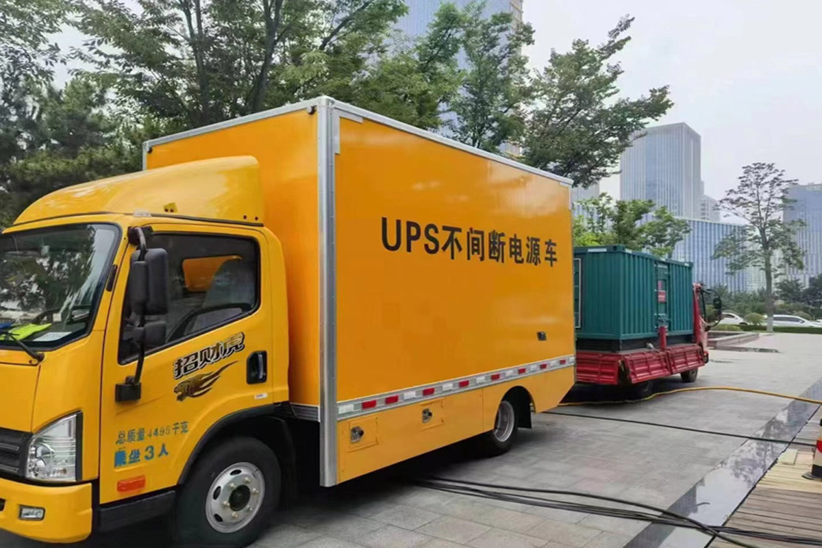 湘桥发电机租赁施工现场