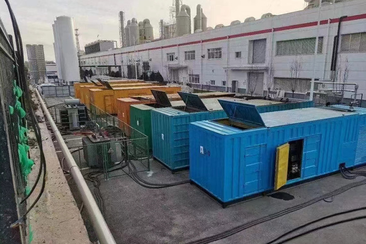 湘桥发电机租赁施工现场